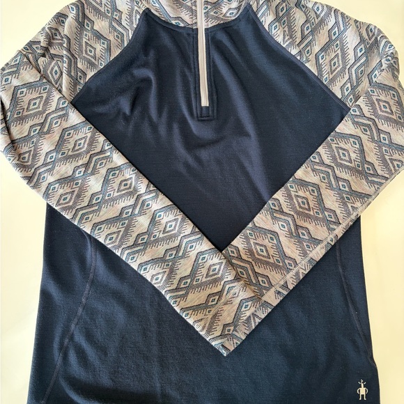 Smartwool Navy and Gray Long Sleeve Women's Top. Excellent Condition - Picture 7 of 11